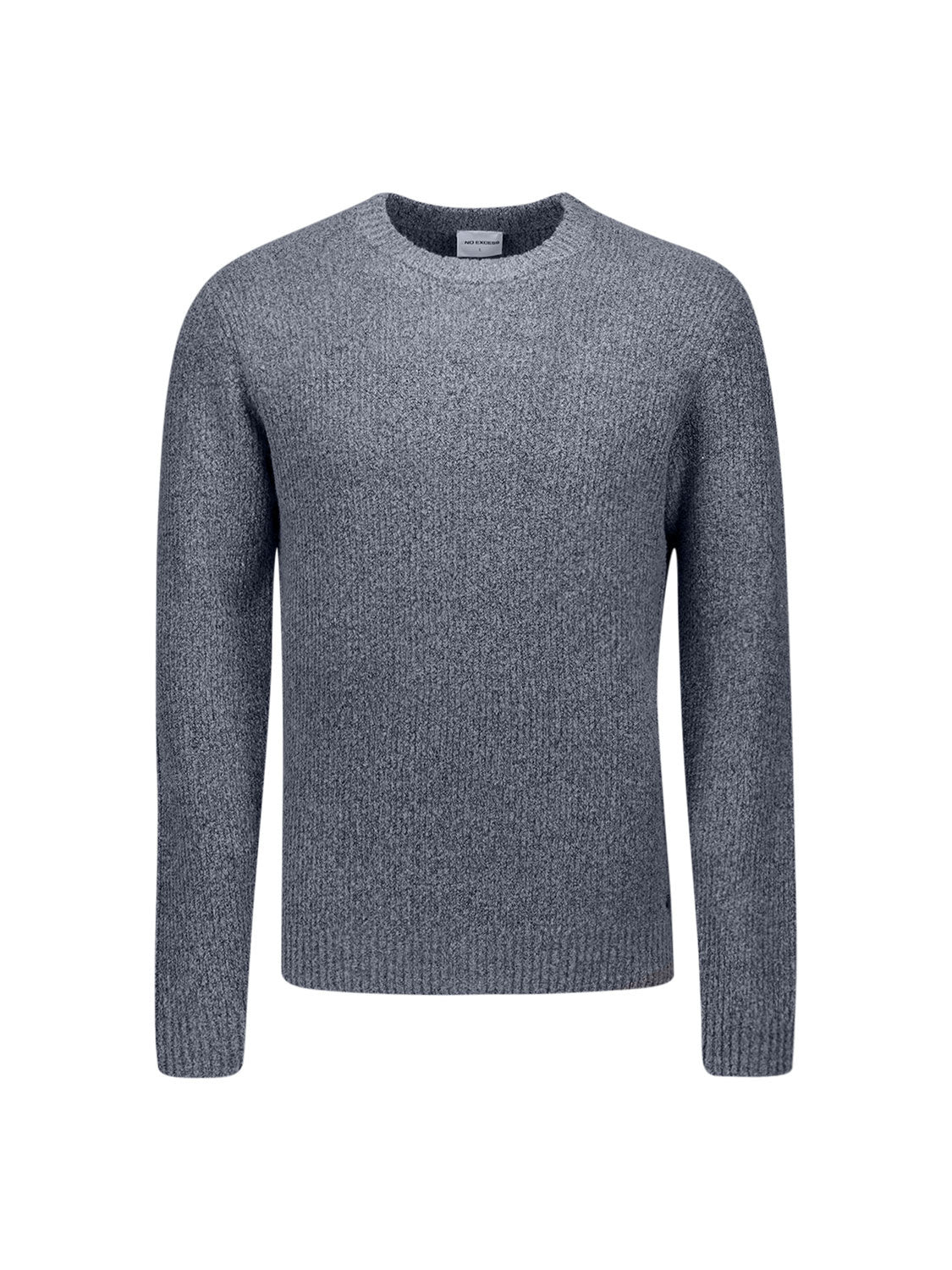 Strickpullover meliert - 137-Washed Blue - Blau