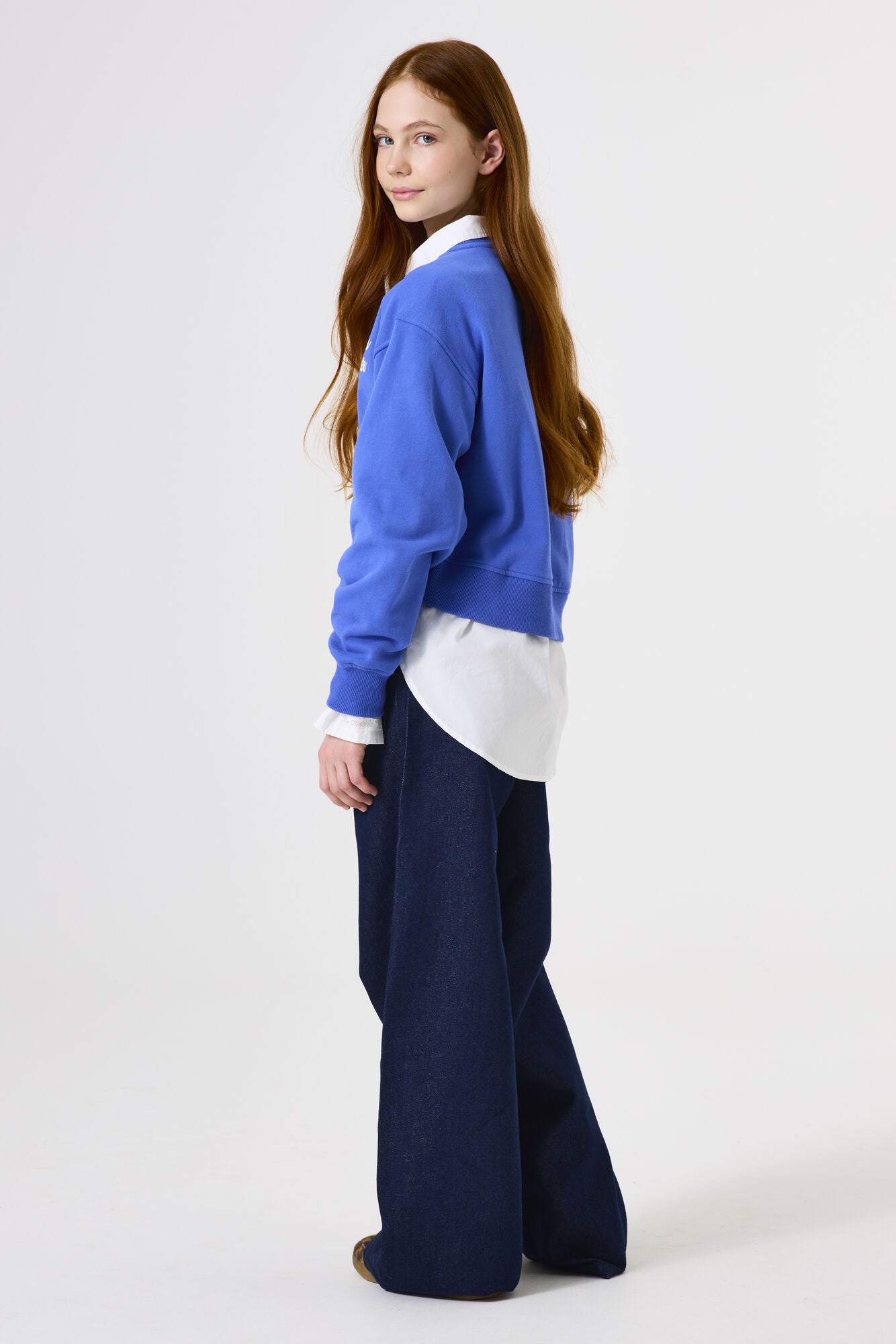 Sweatshirt aus Baumwollmix - 6605-cobalt sky - Blau