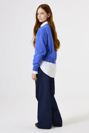 Sweatshirt aus Baumwollmix - 6605-cobalt sky - Blau