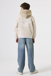 Fleecejacke mit Stehkragen - 4925-moonbeam - Creme