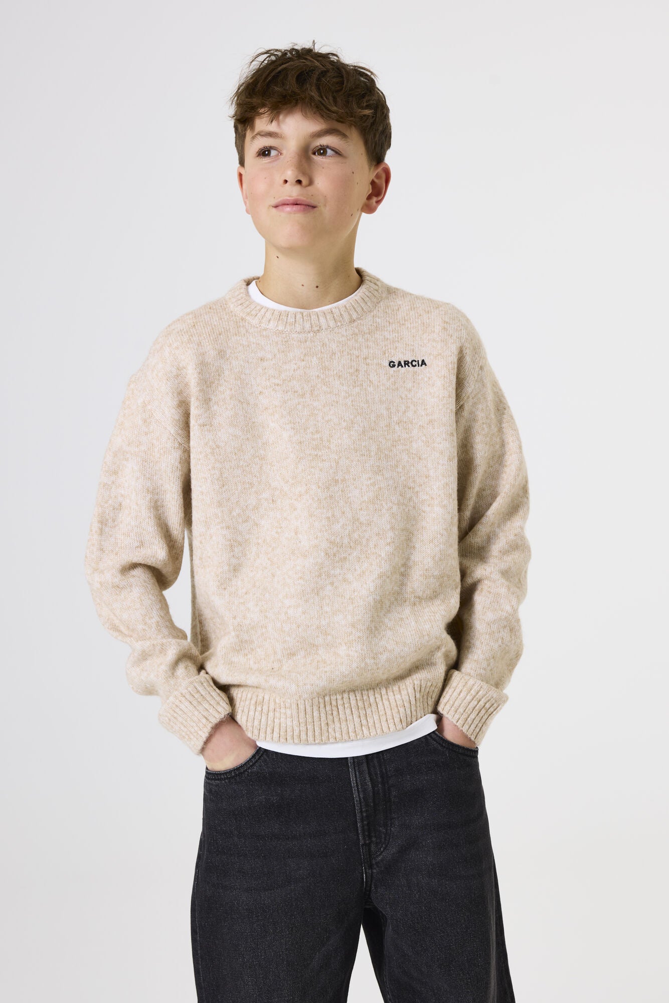 Strickpullover meliert - 8917-dune - Beige