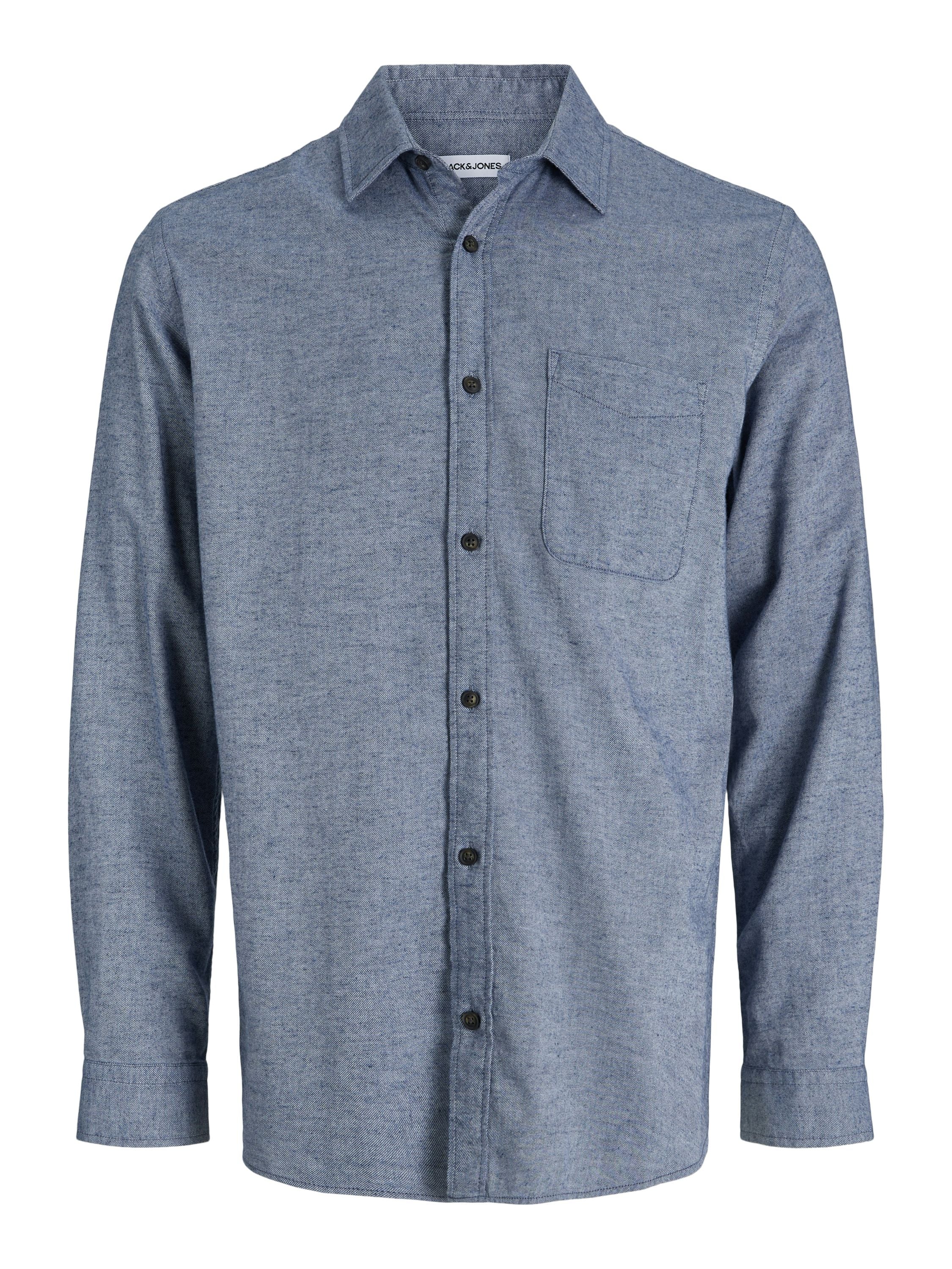 Hemd aus Baumwolle - Faded Denim - Blau