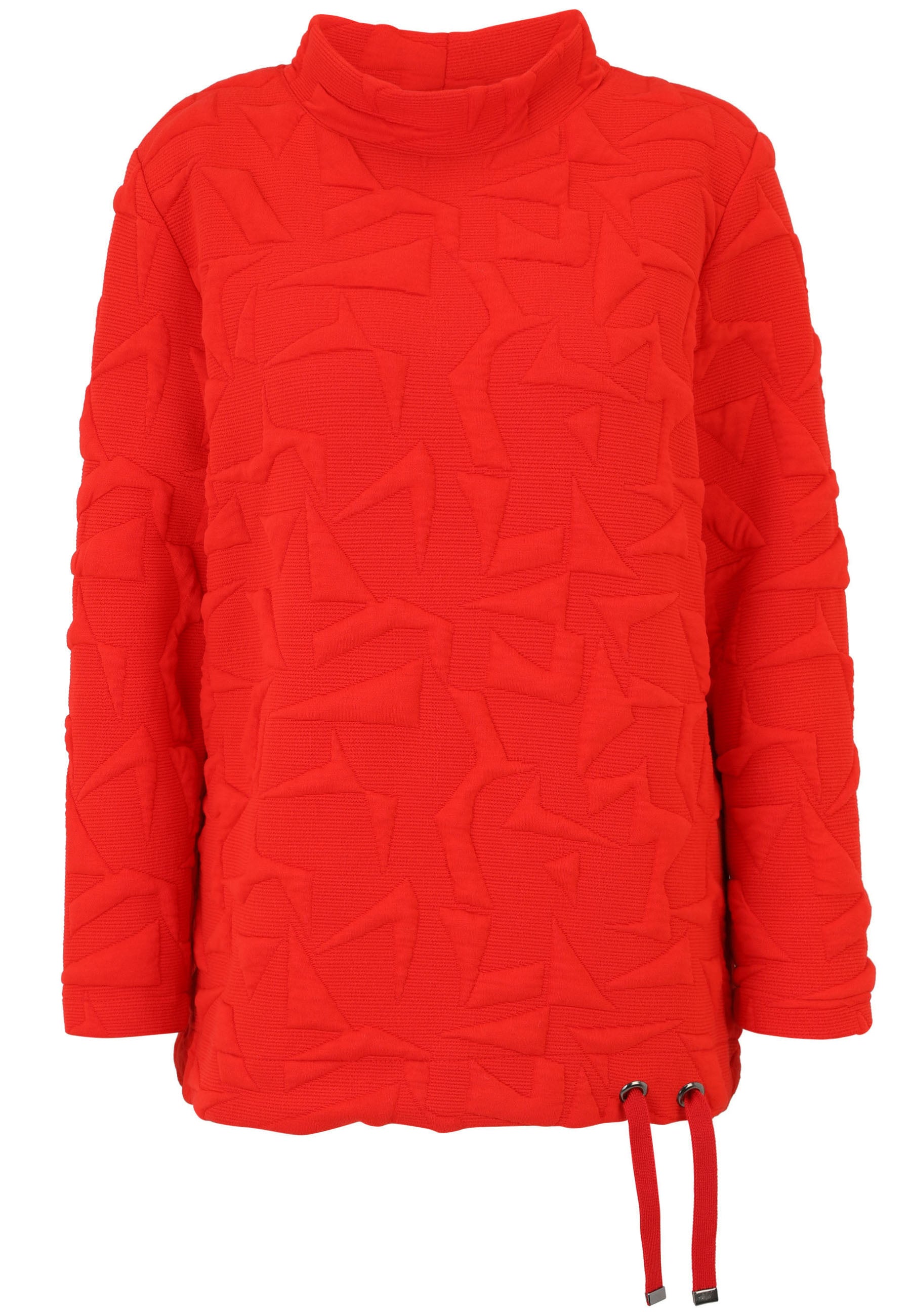 Sweatshirt mit Stehkragen - 32-Rot - Rot