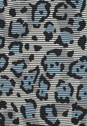 Sweatshirt mit Leoprint - 58-Hellblau - Blau