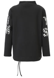 Sweatshirt aus Baumwollmix - 91-Schwarz/WeiSS - Schwarz | Weiß