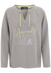 Sweatshirt aus Modal-Mix - 92-Stein - Grau