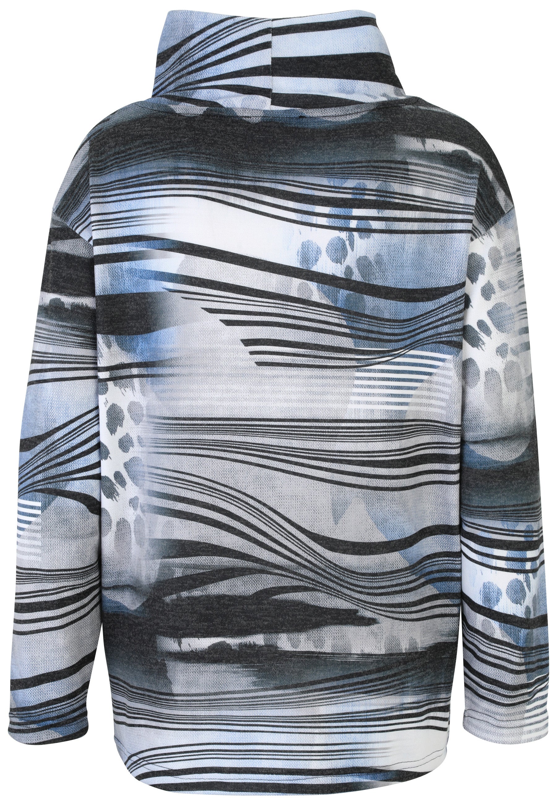 Sweatshirt mit Stehkragen - 58-Hellblau - Blau