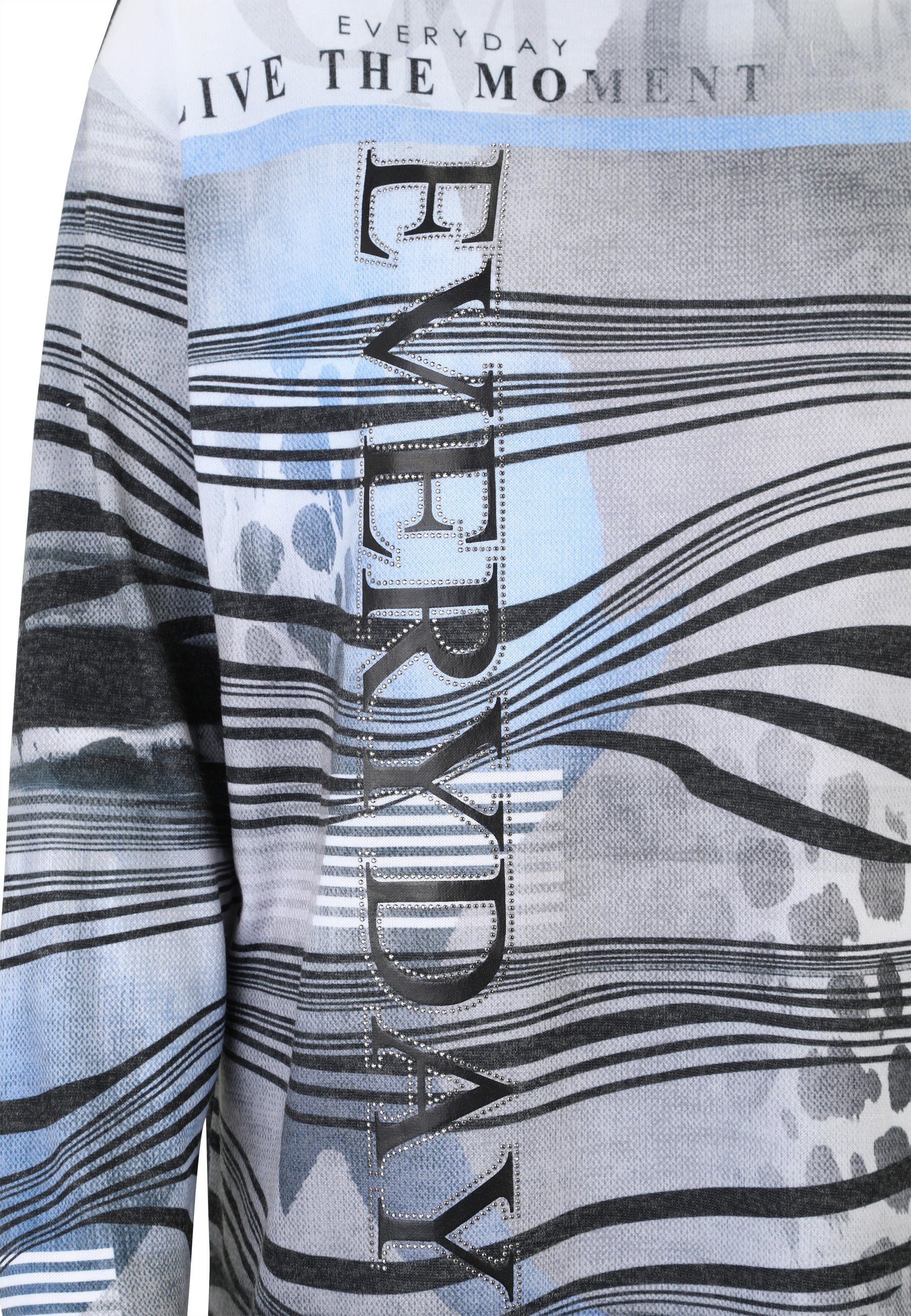 Sweatshirt mit Stehkragen - 58-Hellblau - Blau