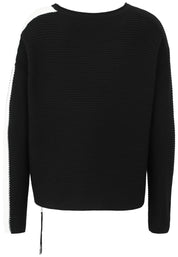 Strickpullover aus Viskosemix - 91-Schwarz/WeiSS - Schwarz