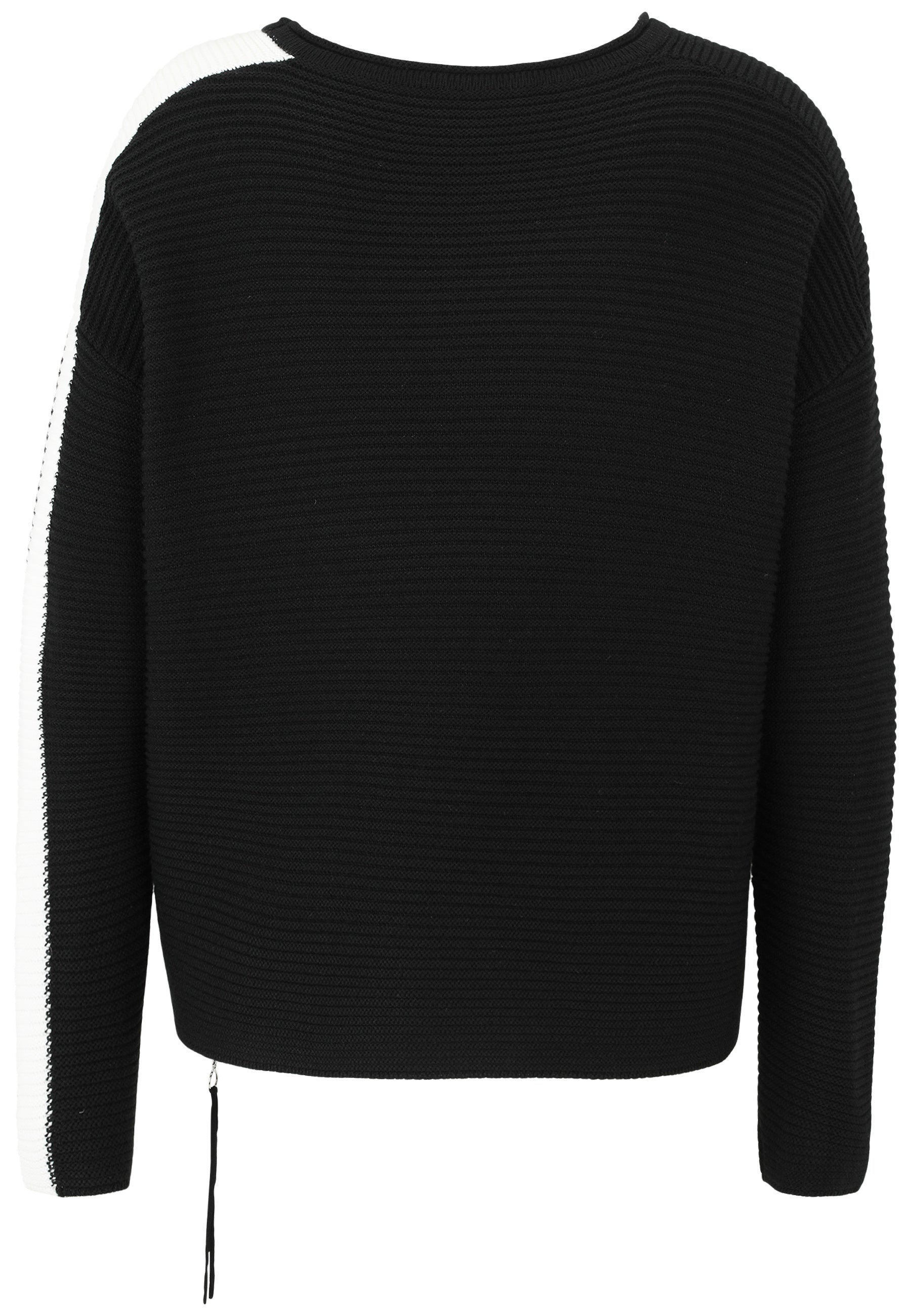 Strickpullover aus Viskosemix - 91-Schwarz/WeiSS - Schwarz