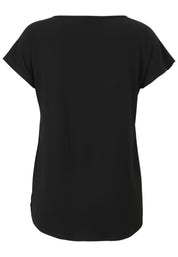 T-Shirt aus Viskose - 99-Schwarz - Schwarz