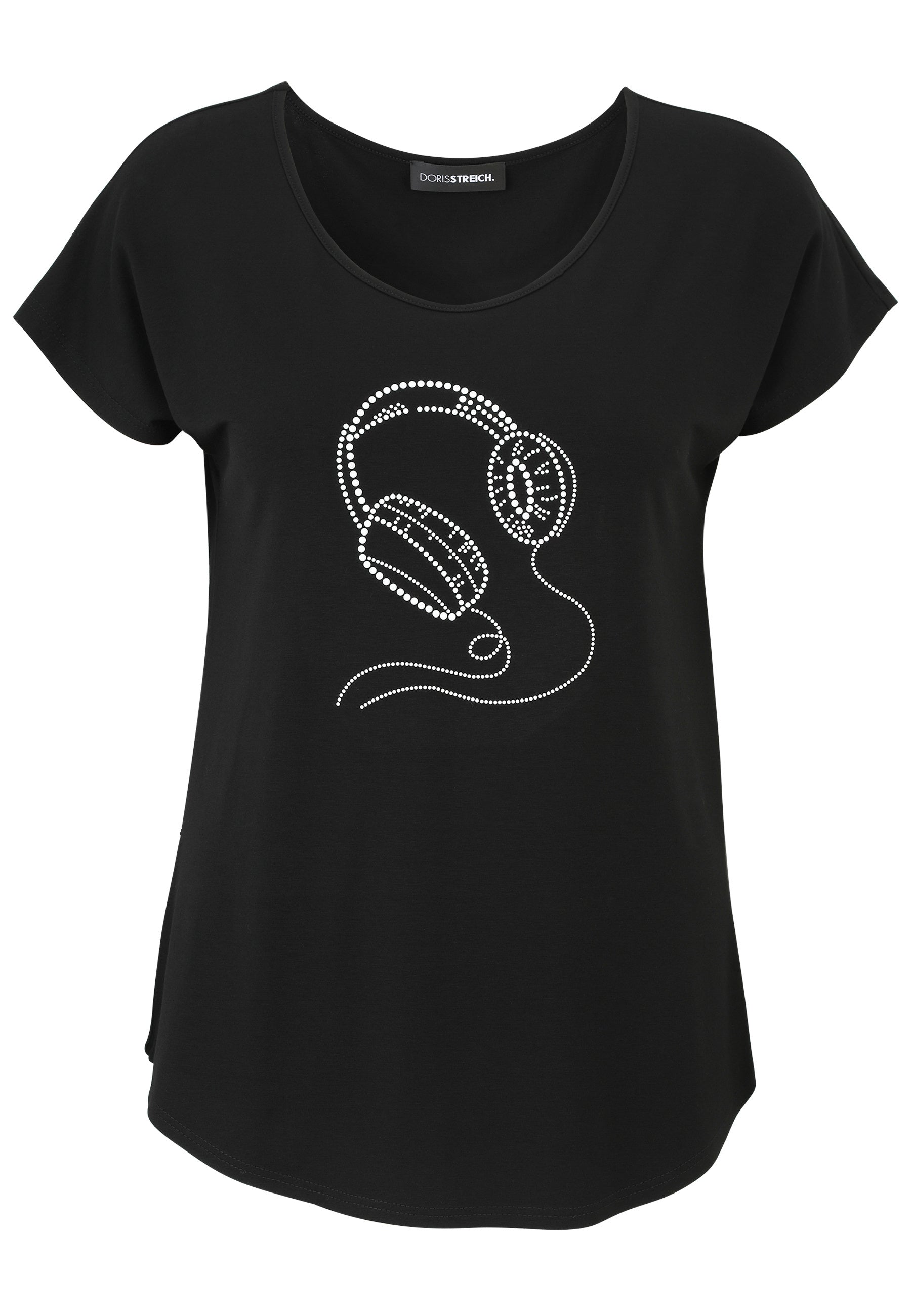 T-Shirt aus Viskose - 99-Schwarz - Schwarz
