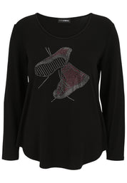 Sweatshirt aus Viskose - 99-Schwarz - Schwarz