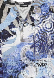 Bluse aus Viskose - 58-Hellblau - Blau