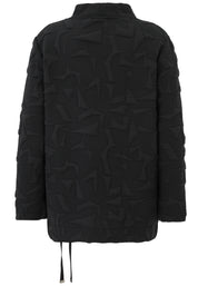 Sweatshirt mit Stehkragen - 99-Schwarz - Schwarz