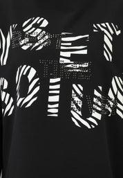 Sweatshirt aus Baumwollmix - 91-Schwarz/WeiSS - Schwarz | Weiß