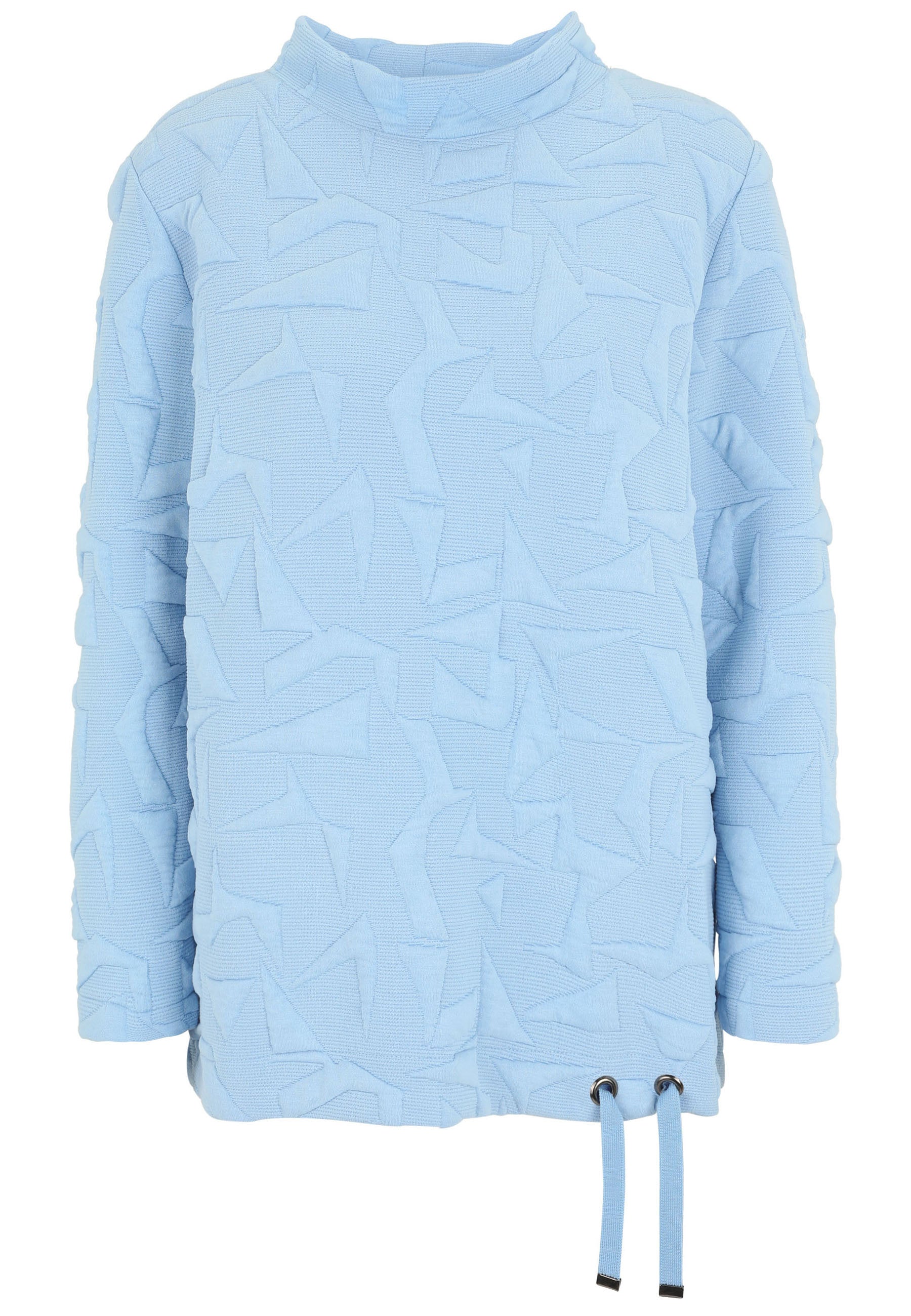Sweatshirt mit Stehkragen - 58-Hellblau - Blau