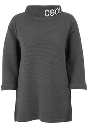 Sweatshirt aus Viskosemix - 93-Mittelgrau-Melange - Grau