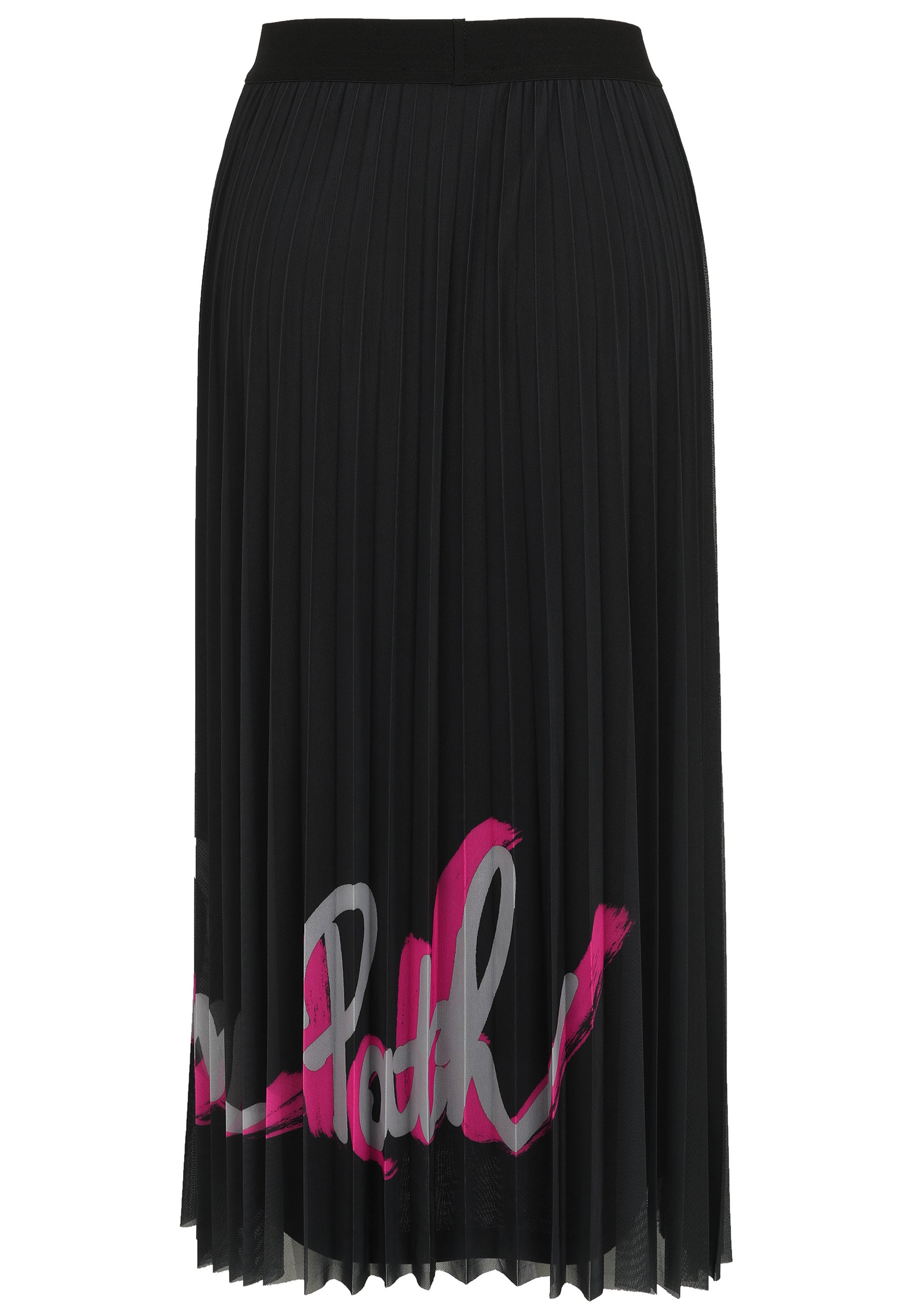 Plisseerock Midi - 42-Pink - Schwarz