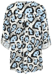 Bluse aus Viskose - 58-Hellblau - Blau
