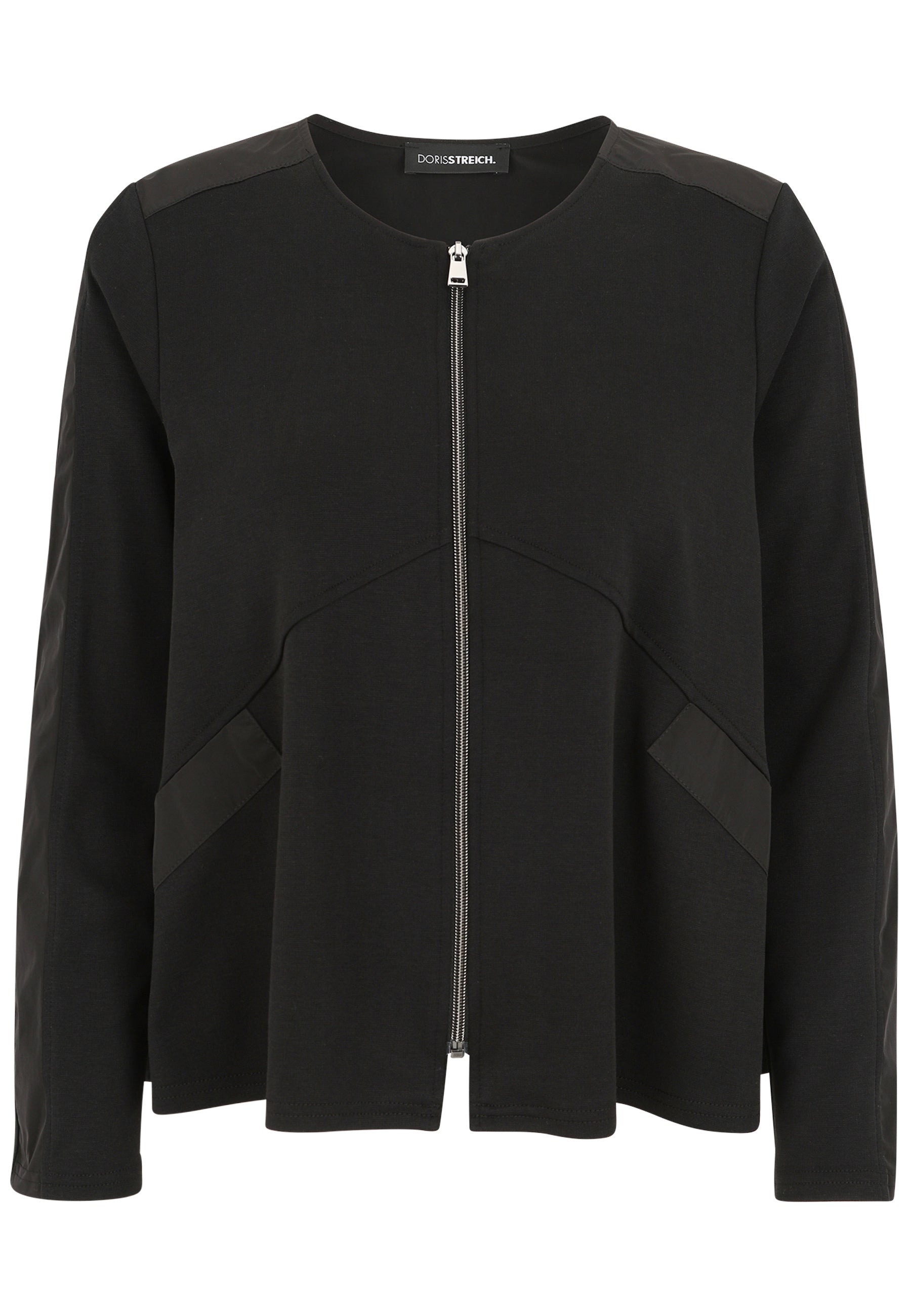 Sweatjacke aus Baumwollmix - 99-Schwarz - Schwarz