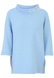 Sweatshirt aus Vikosemix - 58-Hellblau - Blau