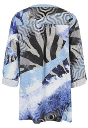 Bluse aus Viskose - 58-Hellblau - Blau