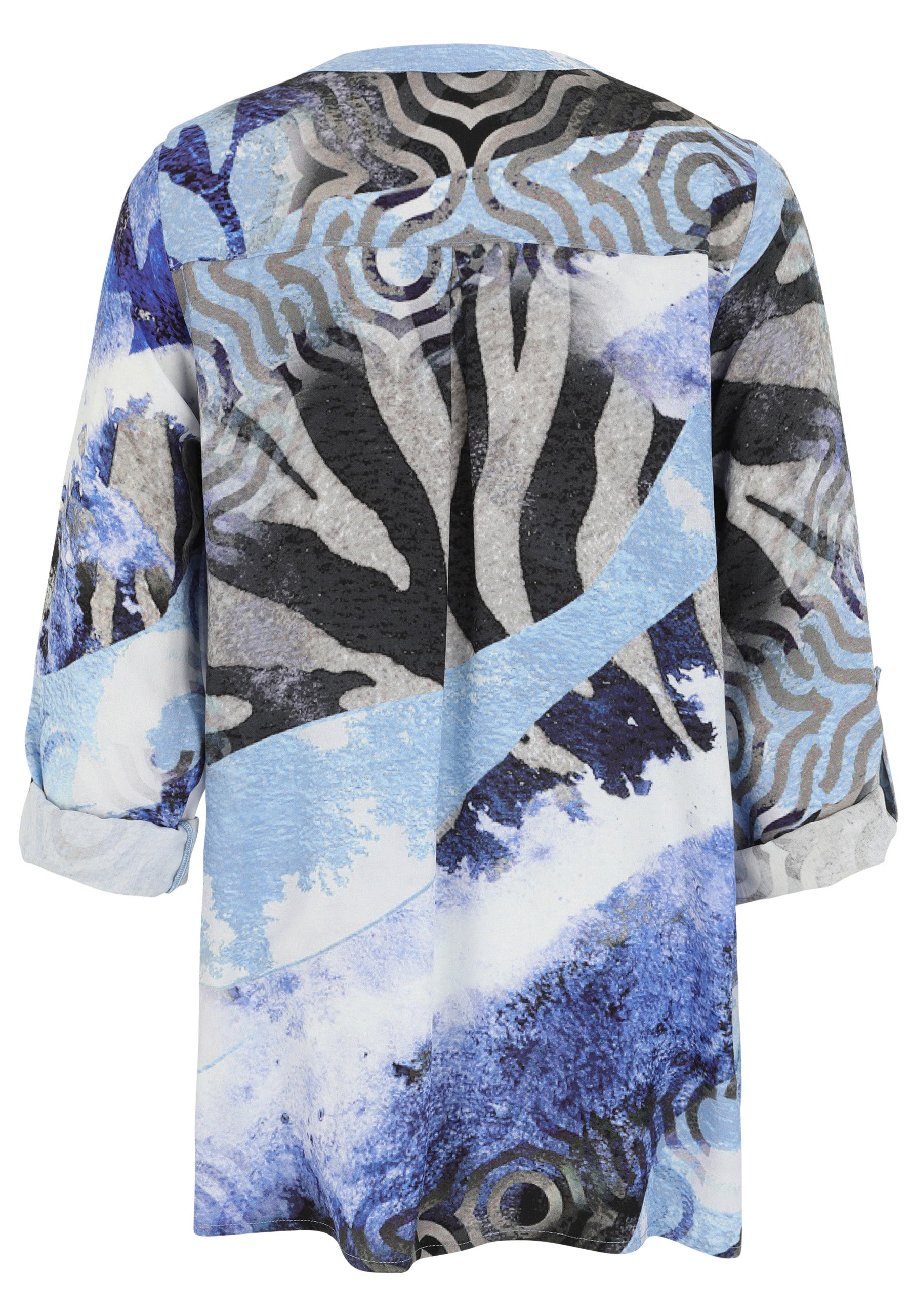 Bluse aus Viskose - 58-Hellblau - Blau