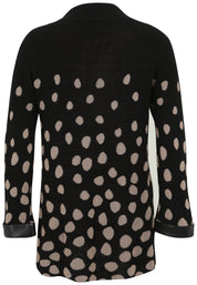 Strickpullover gemustert - 82-Bast - Schwarz