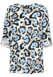 Bluse aus Viskose - 58-Hellblau - Blau