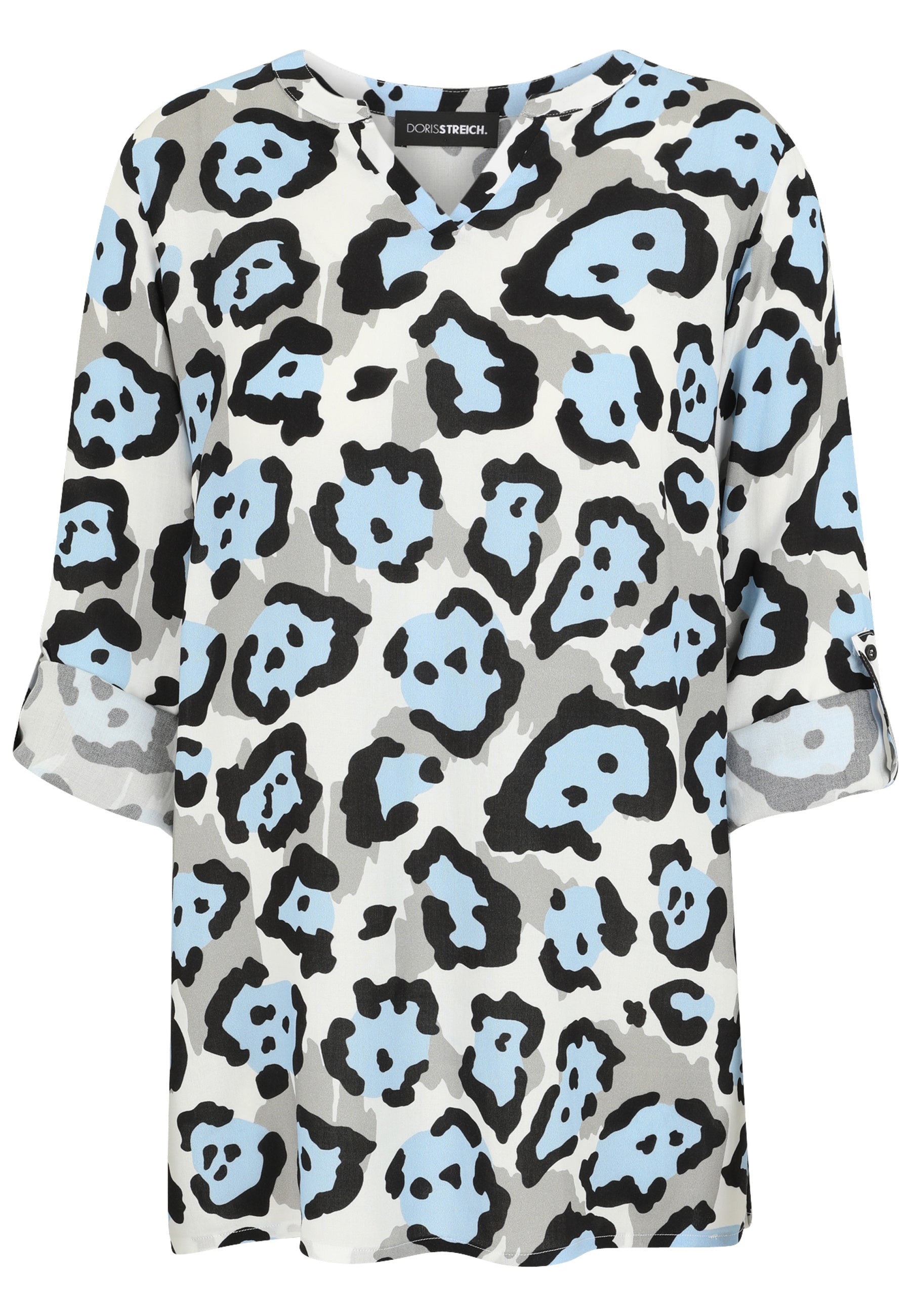Bluse aus Viskose - 58-Hellblau - Blau