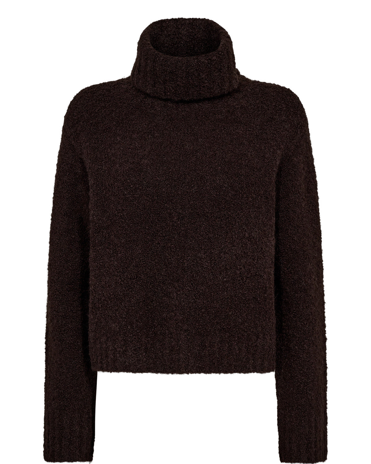 Strickpullover mit Rollkragen - 5698 - Braun