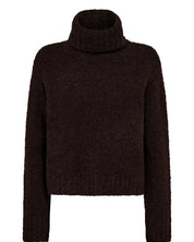 Strickpullover mit Rollkragen - 5698 - Braun