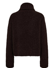 Strickpullover mit Rollkragen - 5698 - Braun