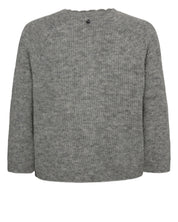 Strick-Cardigan aus Wollmix - 0517 - Grau