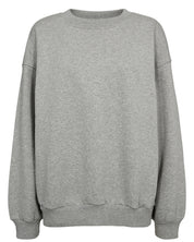 Sweatshirt oversized aus Baumwollmix - 0510 - Grau