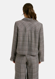 Blazerjacke kariert - 1920-MINK PRINT - Grau
