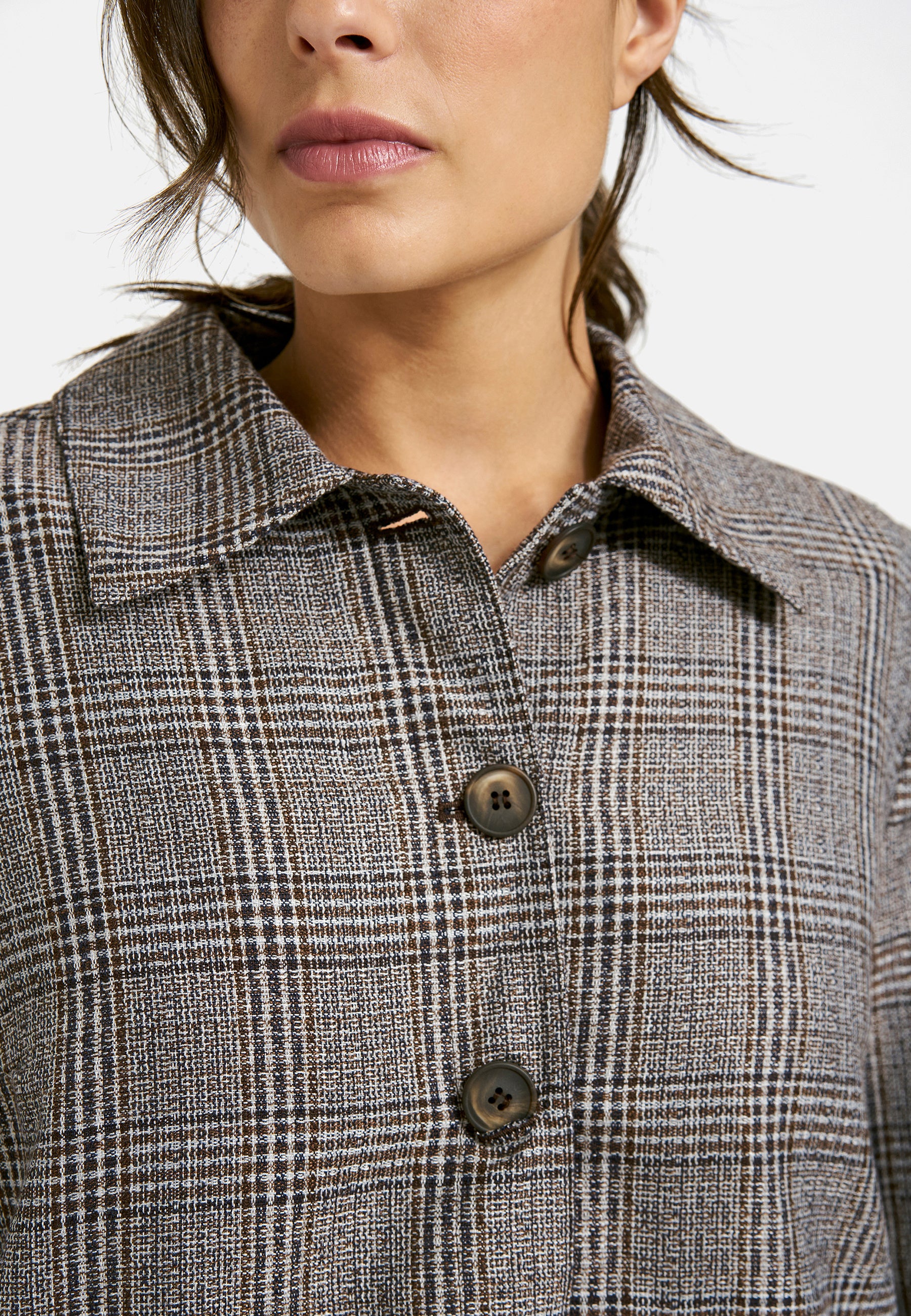 Blazerjacke kariert - 1920-MINK PRINT - Grau