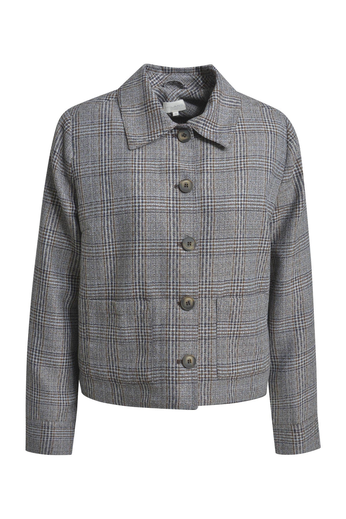 Blazerjacke kariert - 1920-MINK PRINT - Grau