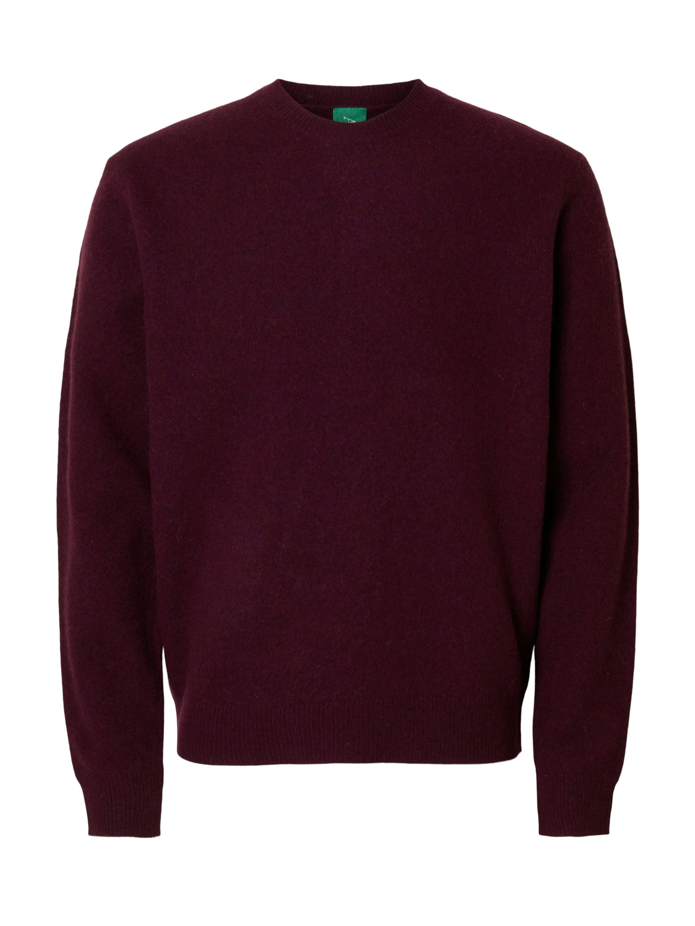 Strickpullover aus Meriniowolle - Blackberry Cordial - Rot
