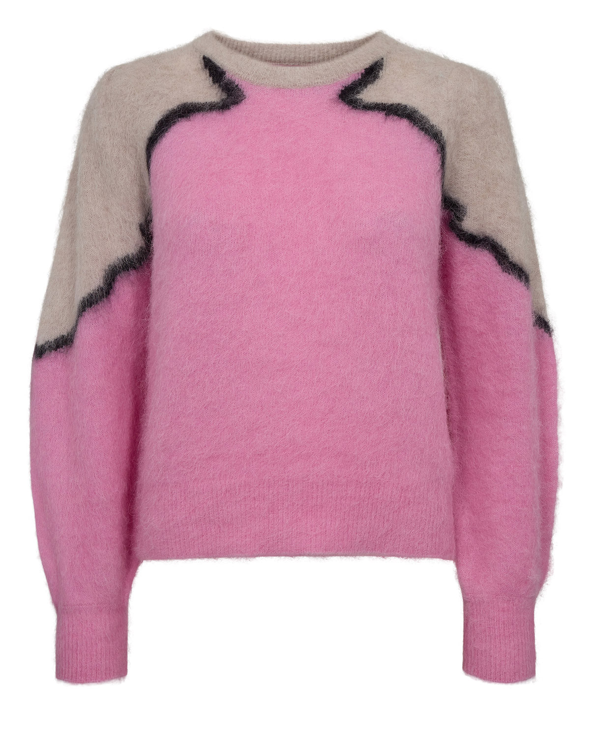 Strickpullover aus Wollmix - 2535 - Rosa