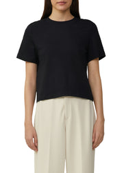 T-Shirt aus Baumwolle - 9999-GREY/BLACK - Schwarz