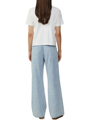 T-Shirt aus Baumwolle - 0100-WHITE - Weiß