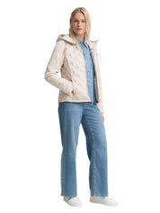 Hybrid Steppjacke mit Kapuze - 27609-cold beige - Beige