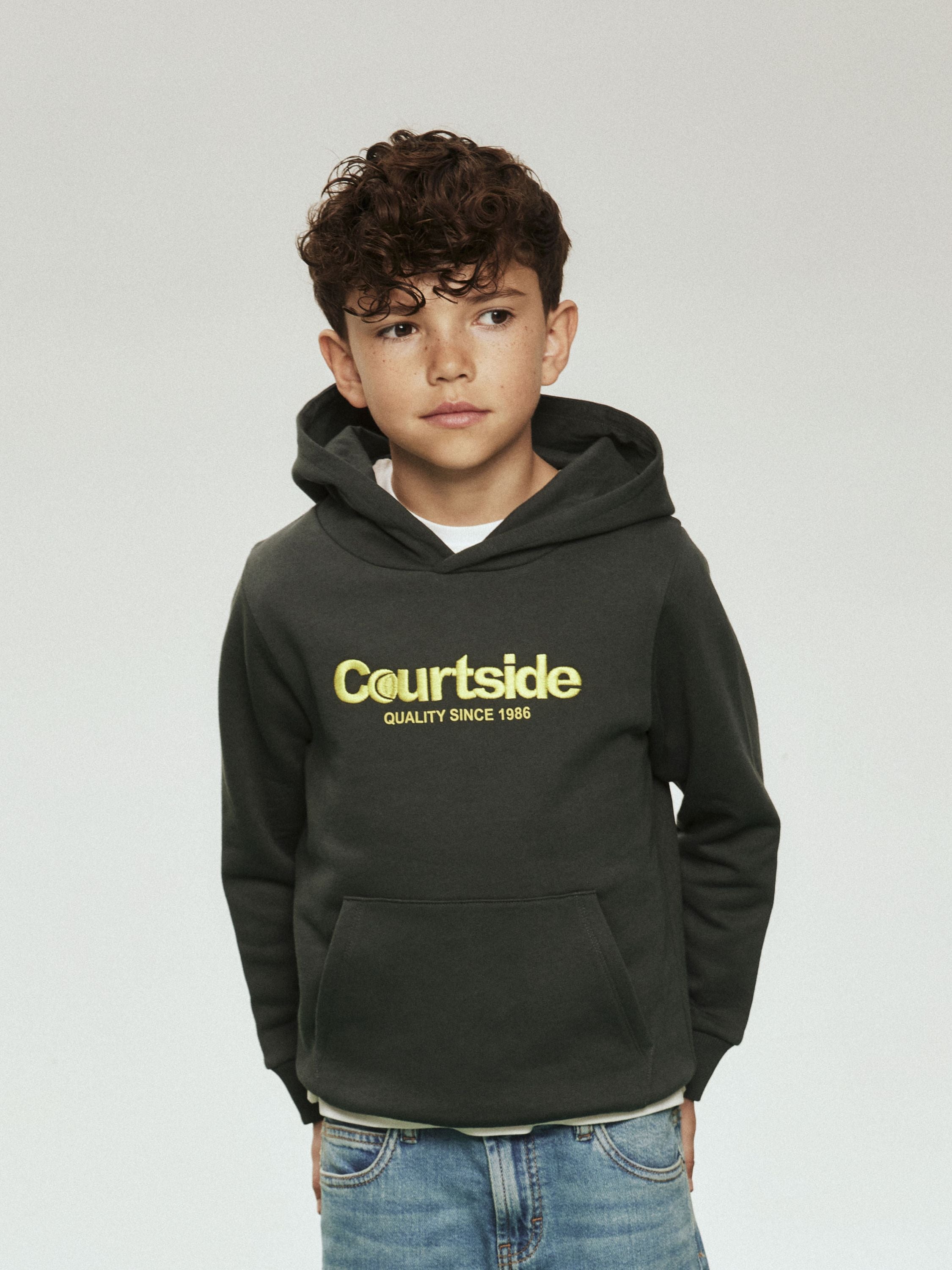 Sweathoodie aus Baumwolle - Urban Chic - Grün