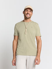 T-Shirt aus Baumwolle - 197-Light Moss - Grün