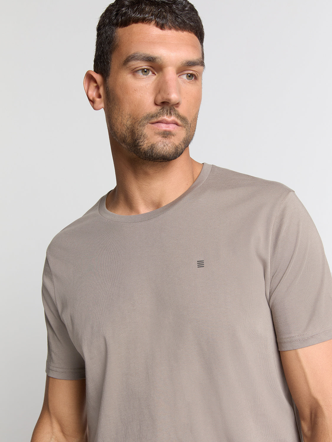 T-Shirt aus Baumwolle - 018-Clay - Beige