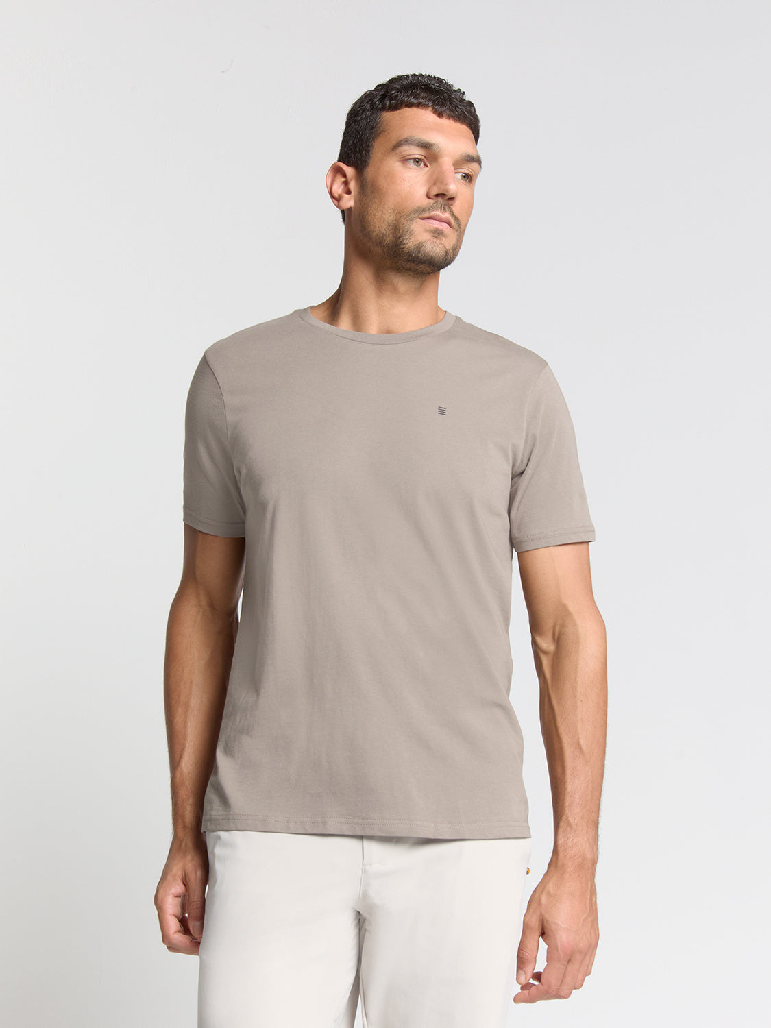 T-Shirt aus Baumwolle - 018-Clay - Beige