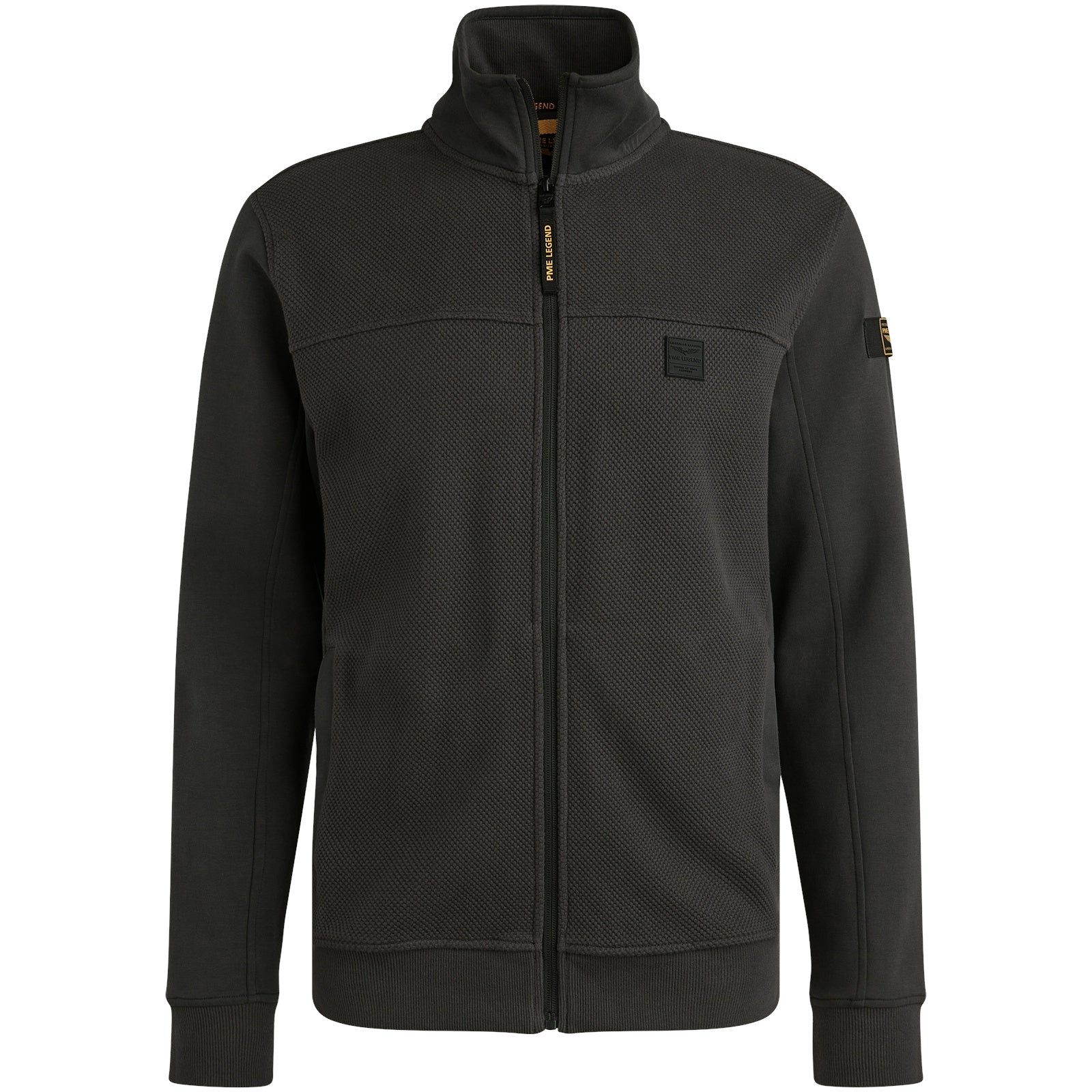 Sweatshirtjacke aus Baumwolle - 9140-Obsidian - Grau