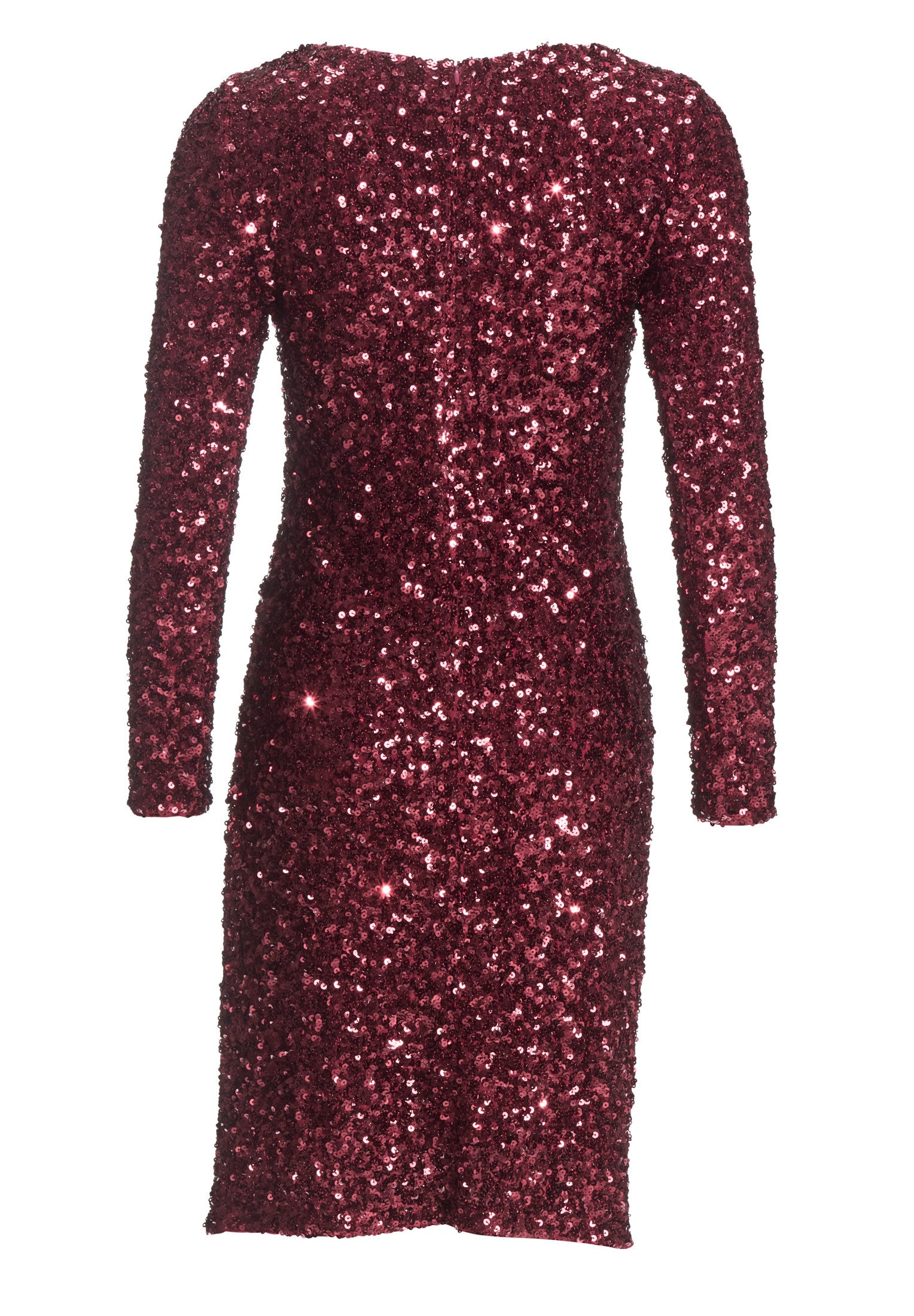 Cocktailkleid Midi mit seitlichen Drapierungen - 612 - Rot